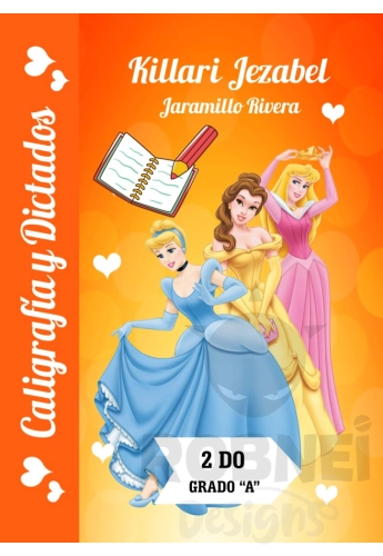 Princesas Portada Caligrafia y Dictados